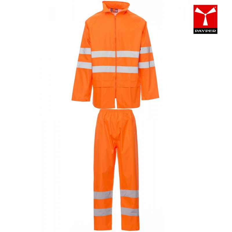 Payper dobrovidna dežna obleka Hi-Vi RAINSET, Dobrovidna delovna oblačila, Dobrovidna dežna oblačila, Dobrovidni dežni kombinezoni