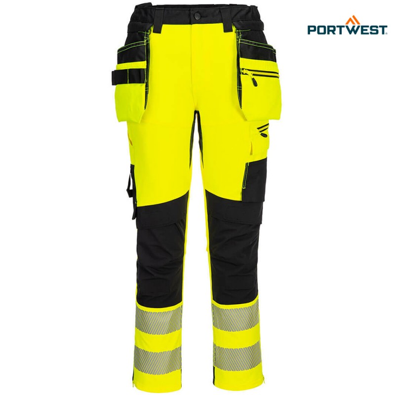 Portwest dobrovidne delovne hlače DX454 DX4 Hi-Vis Craft, Dobrovidna delovna oblačila, Dobrovidne delovne hlače, Dobrovidne delovne hlače do pasu