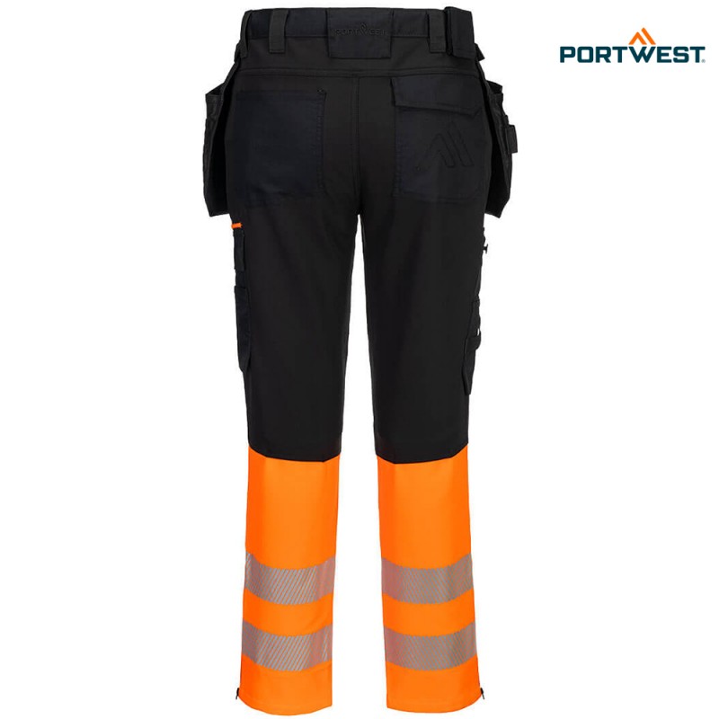 Portwest dobrovidne delovne hlače DX457 DX4 Hi-Vis, Dobrovidna delovna oblačila, Dobrovidne delovne hlače, Dobrovidne delovne hlače do pasu
