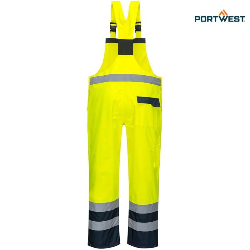 Portwest dobrovidne dežne delovne hlače S488 Hi-Vis, Dobrovidna delovna oblačila, Dobrovidne delovne hlače, Dobrovidne dežne hlače