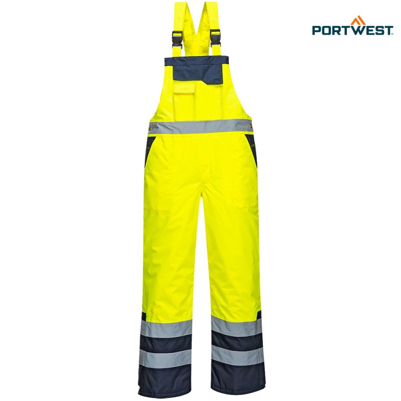 Portwest zimske dobrovidne delovne hlače S489 Hi-Vis, Dobrovidna delovna oblačila, Dobrovidna dežna oblačila, Dobrovidne dežne hlače