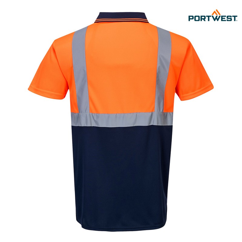 Portwest dobrovidna delovna polo majica S479 Contrast Hi-Vis, Dobrovidna delovna oblačila, Dobrovidne delovne majice, Dobrovidne polo majice