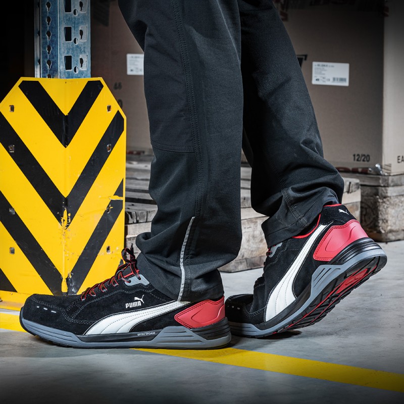 Puma 64.463 / 64.461 / 64.465 AIRTWIST BLACK LOW S3 ESD HRO SRC, Delovna obutev, Nizki delovni čevlji, S3, ESD