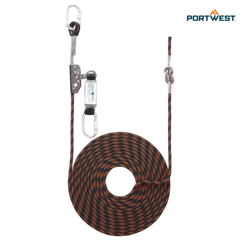Portwest 10m vodena zaščita za zaustavitev padca z vrvjo FP90, Delo na višini, Varovalne vrvi