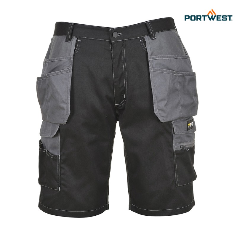 Portwest KS18 - z visečimi žepi Granit, Delovna oblačila, Delovne kratke hlače, Delovne hlače