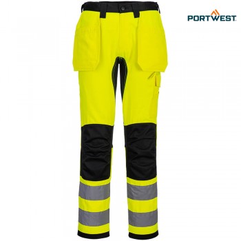 Portwest dobrovidne delovne hlače CD889 WX2 Hi-Vis Eco