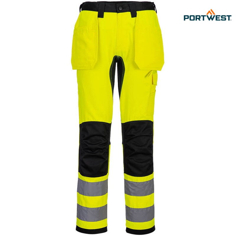 Portwest dobrovidne delovne hlače CD889 WX2 Hi-Vis Eco, Dobrovidna delovna oblačila, Dobrovidne delovne hlače, Dobrovidne delovne hlače do pasu