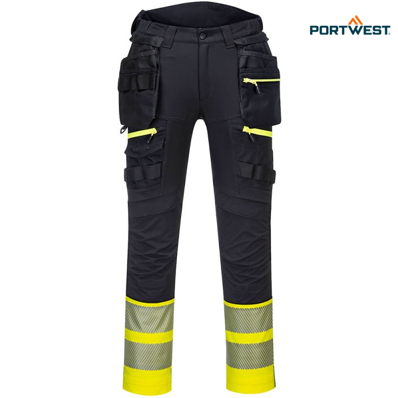 Portwest dobrovidne delovne hlače DX445 DX4 Hi-Vis razred 1, Dobrovidna delovna oblačila, Dobrovidne delovne hlače, Dobrovidne delovne hlače do pasu