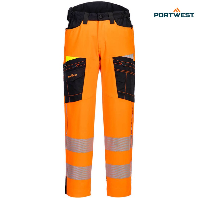 Portwest dobrovidne delovne hlače DX453 DX4 Hi-Vis, Dobrovidna delovna oblačila, Dobrovidne delovne hlače, Dobrovidne delovne hlače do pasu