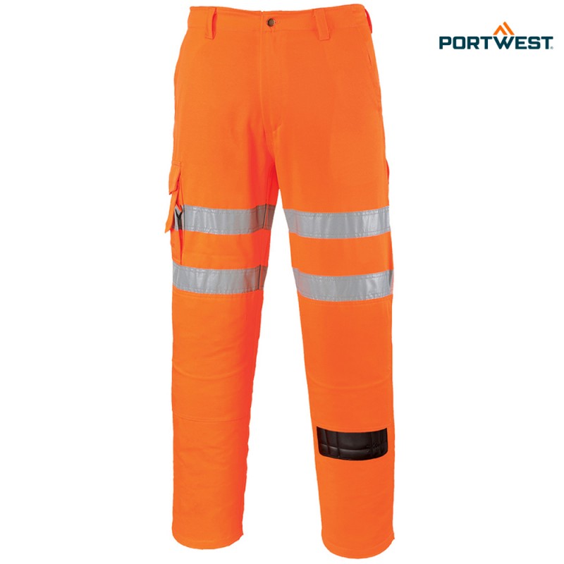 Portwest dobrovidne delovne hlače Hi-Vis Rail Combat RT46, Dobrovidna delovna oblačila, Dobrovidne delovne hlače, Dobrovidne delovne hlače do pasu