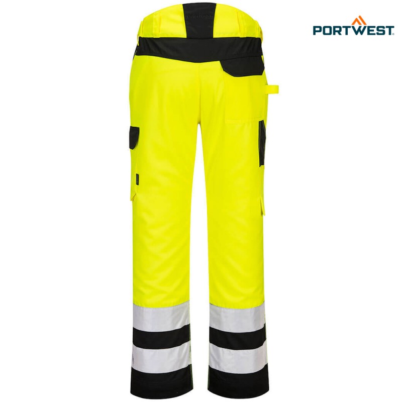 Portwest dobrovidne delovne hlače PW241 PW2 Hi-Vis, Dobrovidna delovna oblačila, Dobrovidne delovne hlače, Dobrovidne delovne hlače do pasu