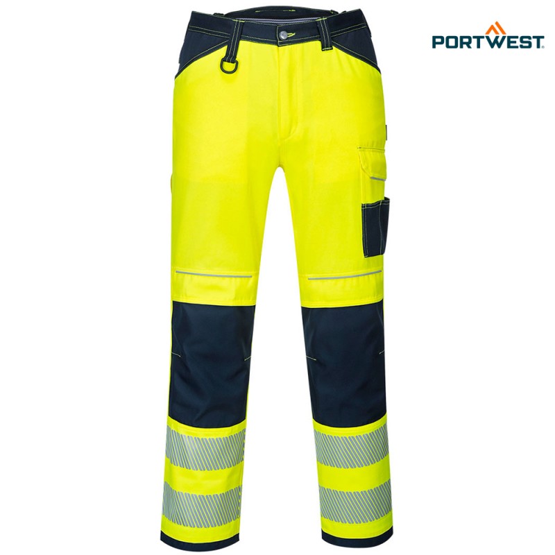 Portwest dobrovidne delovne hlače PW340 Hi-Vis PW3, Dobrovidna delovna oblačila, Dobrovidne delovne hlače, Dobrovidne delovne hlače do pasu