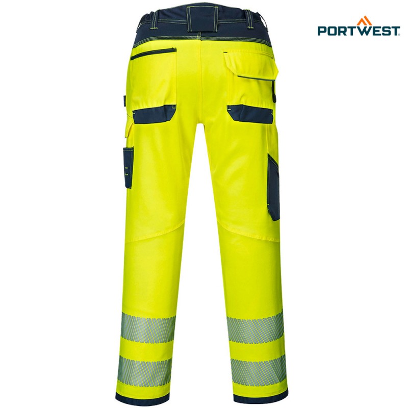 Portwest dobrovidne delovne hlače PW340 Hi-Vis PW3, Dobrovidna delovna oblačila, Dobrovidne delovne hlače, Dobrovidne delovne hlače do pasu