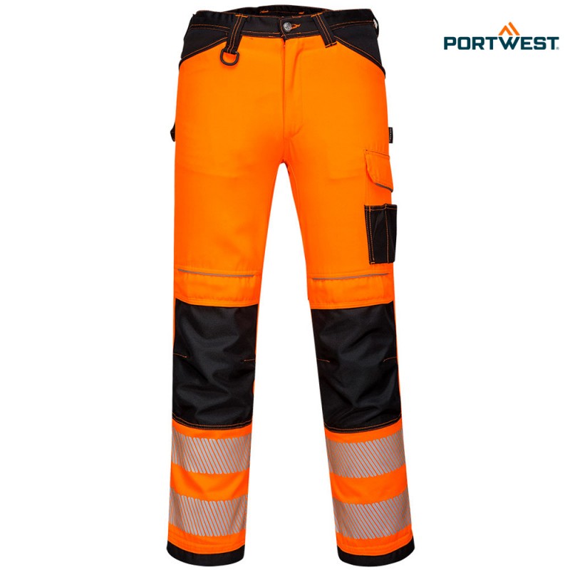 Portwest dobrovidne delovne hlače PW340 Hi-Vis PW3, Dobrovidna delovna oblačila, Dobrovidne delovne hlače, Dobrovidne delovne hlače do pasu