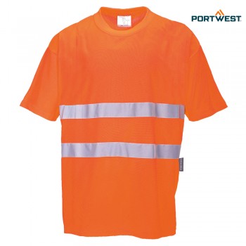 Portwest dobrovidna delovna majica S172 Cotton Comfort Hi-Vis