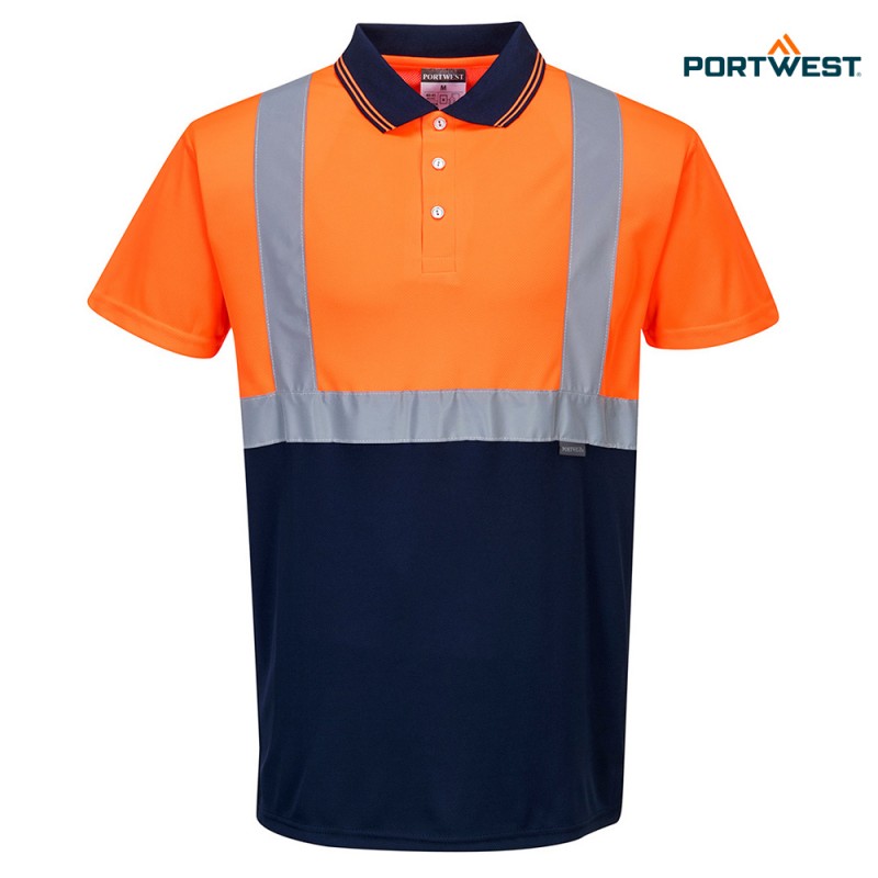 Portwest dobrovidna delovna polo majica S479 Contrast Hi-Vis, Dobrovidna delovna oblačila, Dobrovidne delovne majice, Dobrovidne polo majice